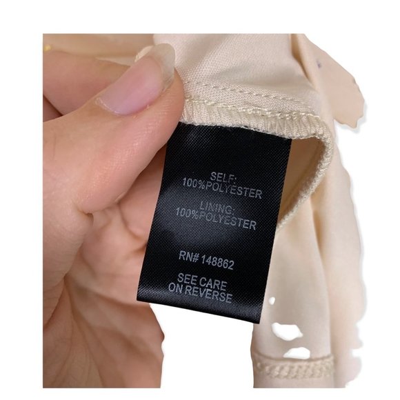 NWT Torrid Ivory Pink Flutter Sleeve Clip Dot Top Size 0 - Picture 10 of 10